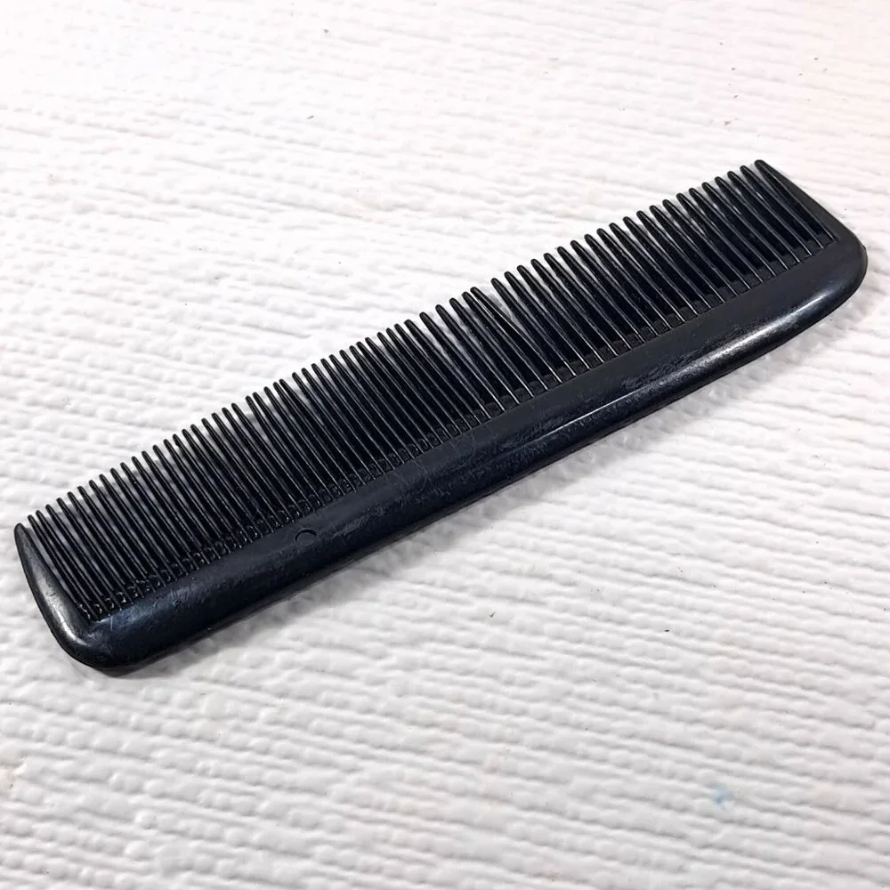 Vintage Ace Unbreakable Plastic Black Hard Rubber hair Comb USA Pocket Purse‎ 5